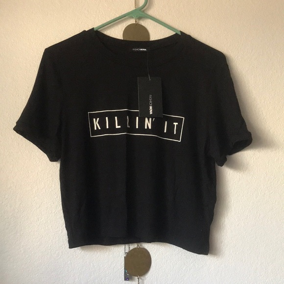 Fashion Nova Tops - ‼️last call‼️Black crop top